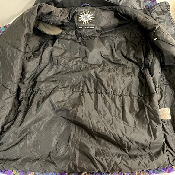 Havoc Size 12 Vintage 80s Ski Jacket Satin Psychedelic Deer Horse Print Winter - Picture 10 of 16